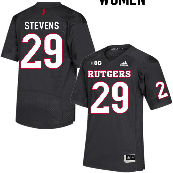 Women #29 Lawrence Stevens Rutgers Scarlet Knights College Football Jerseys Sale-Black - Click Image to Close